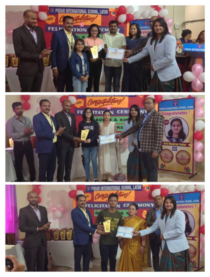 Felicitation Programme - Grade X & XII Achievers @ Podar International School, #Latur - 2022 - latur